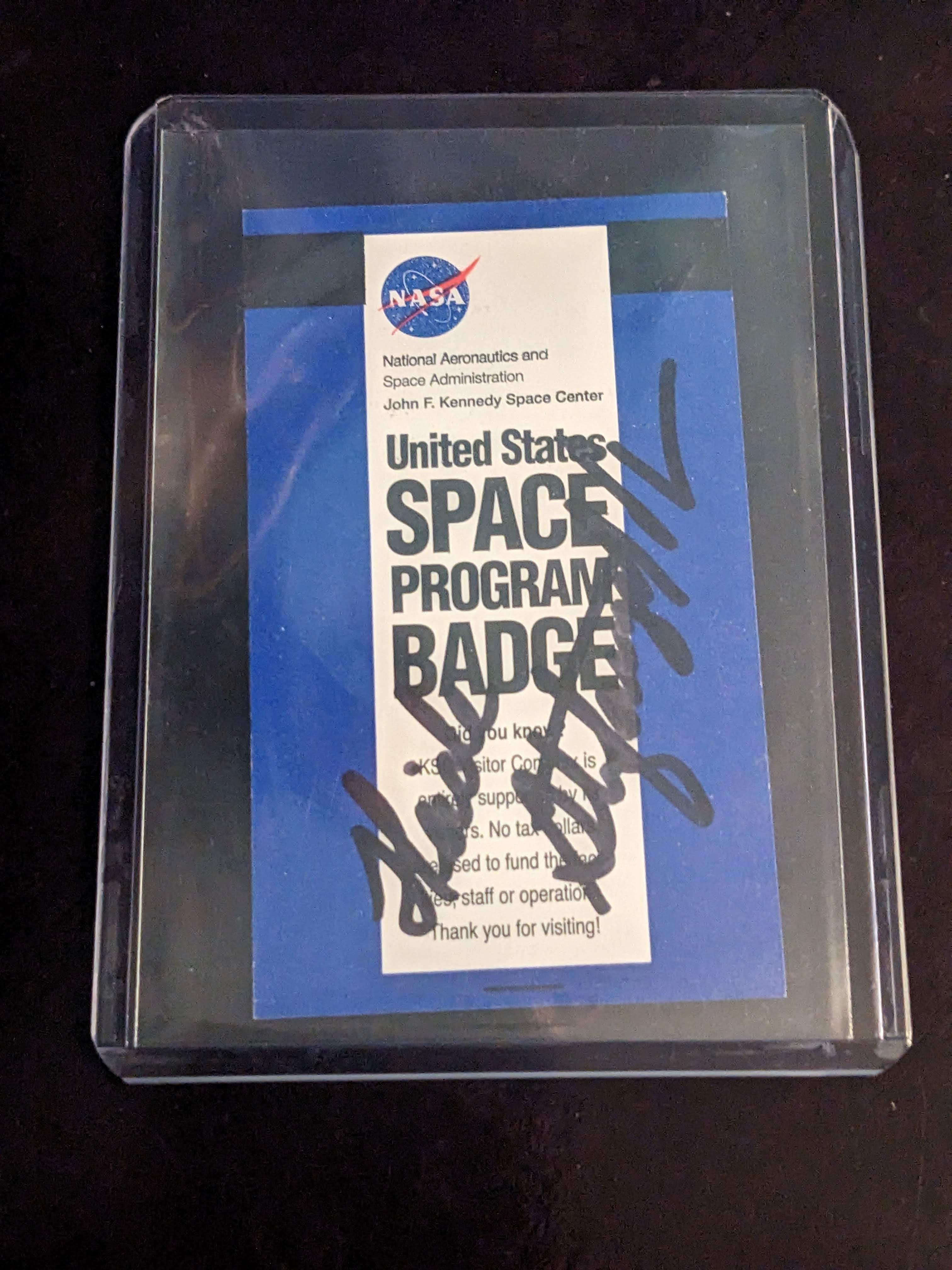 A Kennedy Space Station ticket signed by Heidi Stefanyshyn-Piper